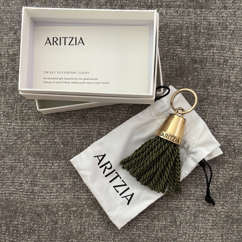 Aritzia Gold and Olive Keychain